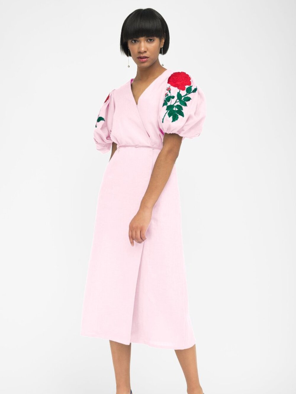 Fanm Mon Kalkan Wrap Dress in Light Pink Size Medium